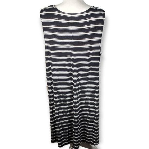 AVA & VIV BLACK & WHITE STRIPE DRESS SZ. 1X EUC - Picture 5 of 7
